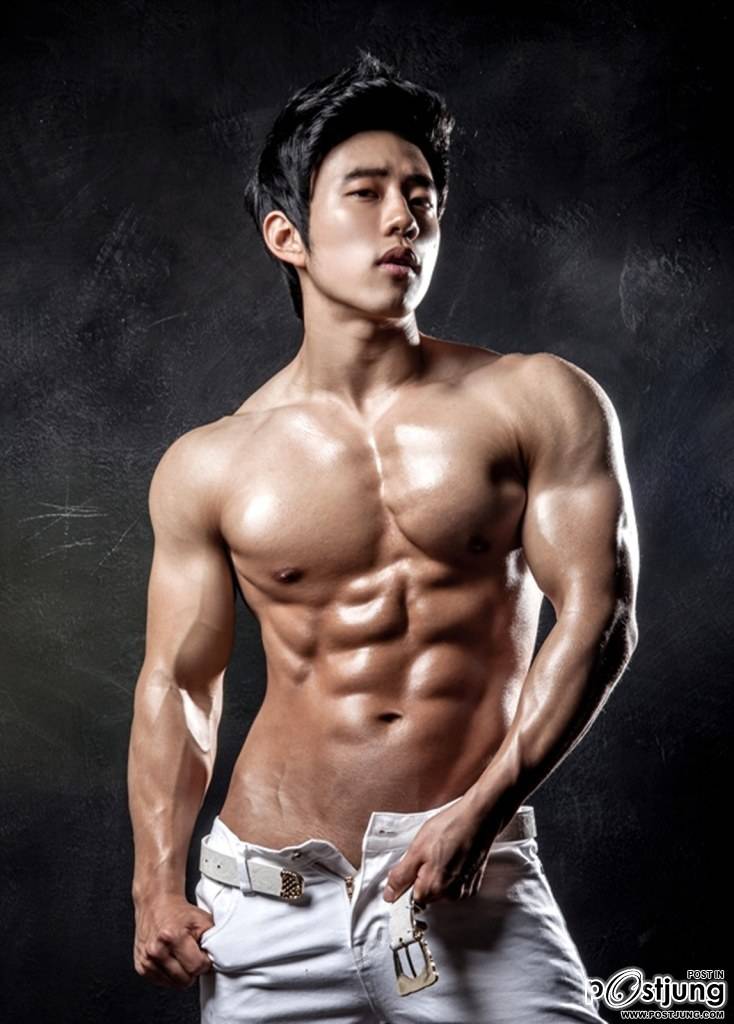 Naked asian mens body