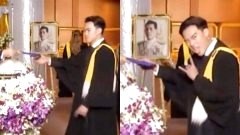 หนุ่มรับปริญญา พร้อมกับทำท่าแบบนี้ รับทีเดียว เอาให้จำ