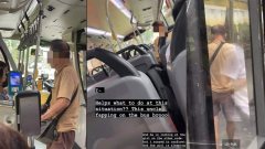 พบชายช่วยตัวเองใกล้ผู้หญิงนั่งหลับบนรถเมล์
