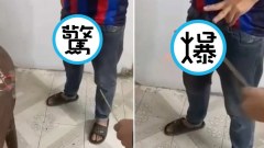 หนุ่มโชว์จุดประทัด หลังผูกประทัดไว้กับจู๋