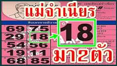 เลขเด็ดแม่จำเนียร งวดที่มา18 งวด 16 เมษายน 2567