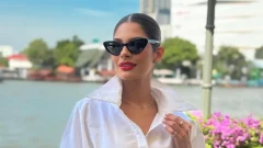 'เชย์นิส' Miss Universe 2023 ใส่ชุดบิกินี่่ถ่ายรูปกับรถตุ๊กตุ๊ก