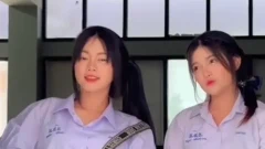 คลิปไวรล 2 สาวน้องนักเรียน ชาวเน็ตเเห่ชม น่ารัก