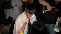 โอ๊ยจะเป็นลม !! “มอสหลง ภาณุวัฒน์” หน้าไถล-ปากแตก!