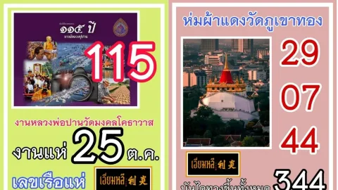 "เลขเด็ดเกจิวัดดัง" งวดวันที่ 1 พฤศจิกายน 68..อยากถูกหวย ส่องเลย!