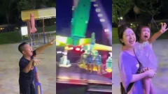 ลูกๆร้องหาย ขณะพ่อเล่นไจแอนด์สวิง เหตุกลัวพ่อตาย