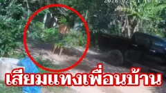กล้องชัด! หนุ่มคลั่งควงเสียมแทงปาล์มแทงเพื่อนบ้านเจ็บ เพ้อตามตื้อเมียเพื่อน