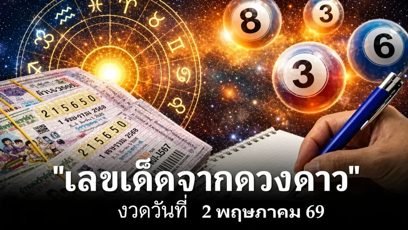"เลขเด็ดจากดวงดาว" งวดวันที่ 2 พฤษภาคม 69..เลขไหนมา เอาปากกาจดเลย!
