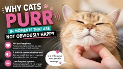 Why cats purr when they do not seem obviously happy
