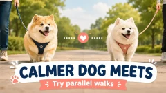 Why Parallel Walks Can Help Two Dogs Meet More Calmly