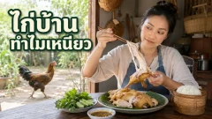 ไก่บ้านเนื้อเหนียวเพราะมันใช้ชีวิตมากกว่าไก่ทั่วไป
