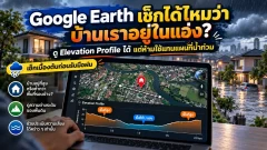 Google Earth เช็กได้ไหมว่าบ้านเราอยู่ในแอ่ง? ดู Elevation Profile ได้ แต่ห้ามใช้แทนแผนที่น้ำท่วม