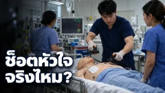 เครื่องช็อกหัวใจทำอะไรเมื่อกราฟหัวใจเป็นเส้นตรง
