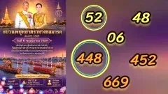 เปิดแนวทางเลขมหามงคล ขบวนพยุหยาตราทางชลมารค ประจำปี 2569 (1 พฤศจิกายน 2569)