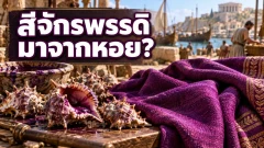 ผ้าสีม่วงของจักรพรรดิโรมันย้อมจากอะไร?