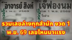 รวมเลขล่างทุกสำนัก งวด 1 พ.ย. 69 เปิดโพยเด็ด เลขไหนมาแรง
