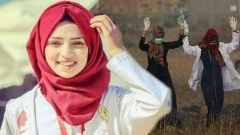 พยาบาล Razan al-Najjar วัย 21 ปี ถูกนักแม่นปืนอิสราเอลยิงตาย ขณะปฏิบัติหน้าที่ ช่วยเหลือผู้ประท้วงชาวปาเลสไตน์
