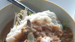 อ้วกแทบแตก! ขนมจีนน้ำยาจิ้งจก น้องมาทั้งตัว นอนหงายตัวแข็ง