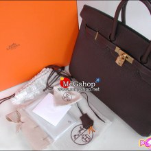 Hermes Birkin 35 หนัง Togo สีช๊อกโกแลต เข็มขัดทองราคา 330,000 บาท