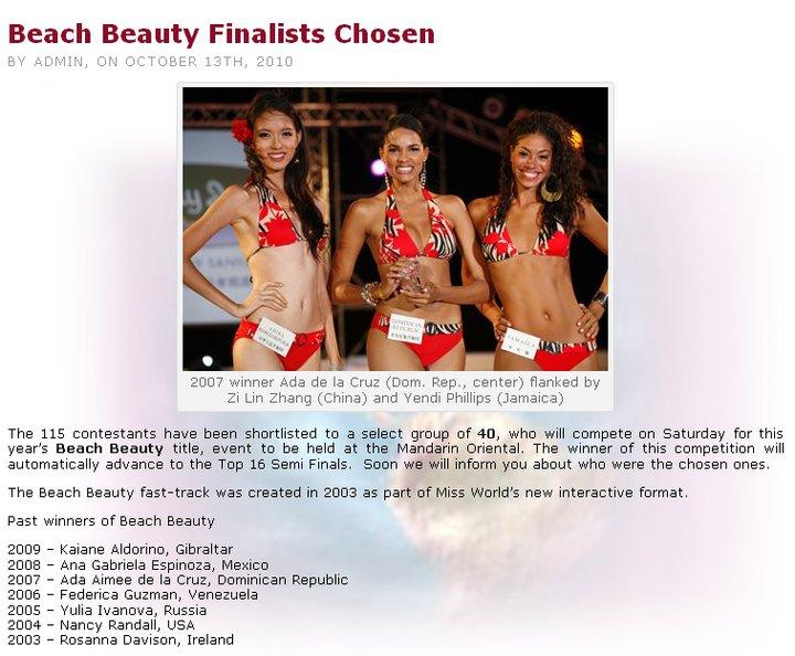 Miss World Beach Beauty Semi Final