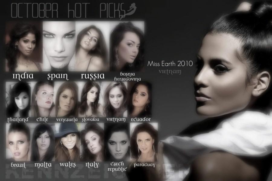 Miss Earth Top 16 Picks [OCTOBER Ed.]