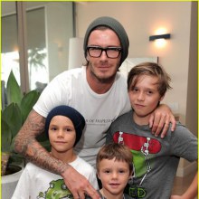 David Beckham Kinects With His Kids
