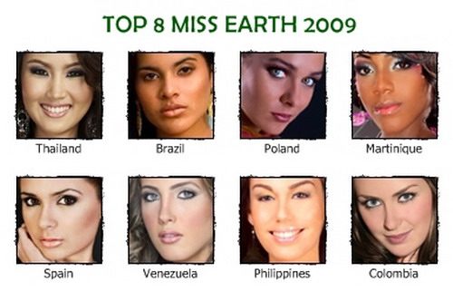 Miss Thailand Earth 2009 - เข้ารอบ 8 คน