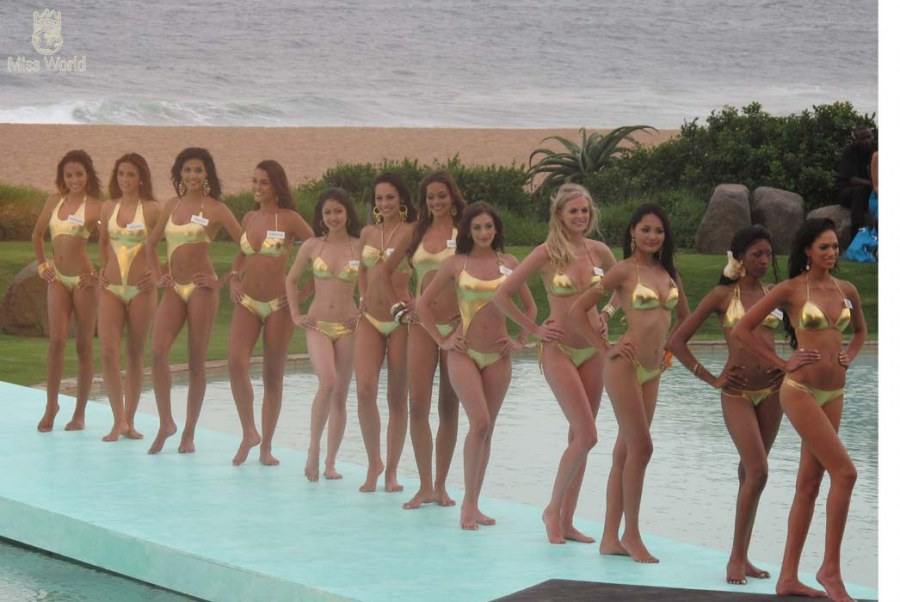 Miss World Beach Beauty ของปี 2009 ชุดว่ายน้ำขับสีผิวมากๆ