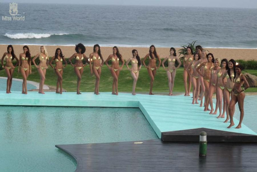 Miss World Beach Beauty ของปี 2009 ชุดว่ายน้ำขับสีผิวมากๆ