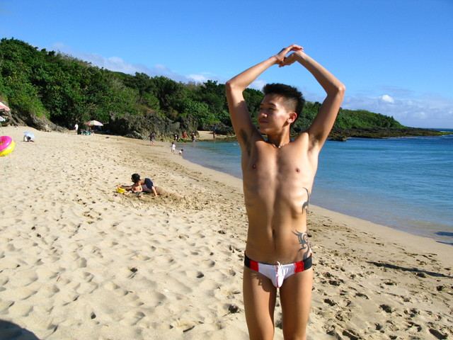 Taipei boy on the beach