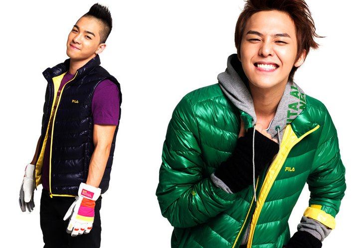 Big Bang FILA advertisement photos