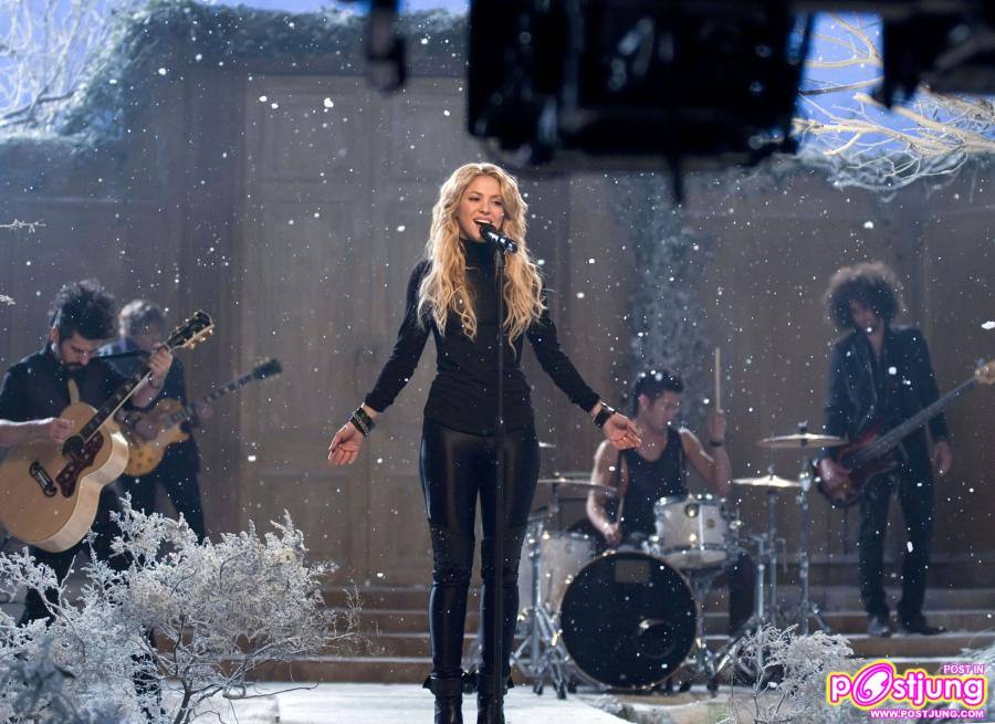 Shakira On set for Freixenet Champagne Christmas Ad in Barcelona