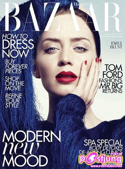 Emily Blunt UK Harper&rsquo;s Bazaar January 2011