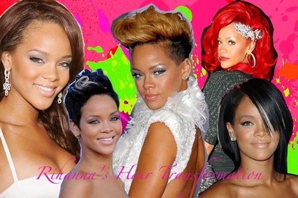 วิวัฒนาการทรงผมของ  Rihanna