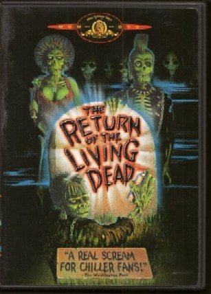 2.The Return of the Living Dead (1985) ผีลืมหลุม หนังภาคต่อกลายๆ ของหนังชุด Night of The Living Dead เนื้อหาคือยังมีซอมบี้เหลืออยู่และถูกกักไว้ในแคปซูล แล้วบังเอิญแคปซูลที่ว่าก็อยู่ใต้ฝ่าเท้าของคนกำลังขุดหลุมพอดี๊พอดี จากนั้นเป็นไงละ แคปซูลบ้านั่นเกิดรั่วและผีดิบที่ถูกกักก็หลุดออกมา ไล่ฆ่าคน จากนั้นจำนวนของพวกมันก็เพิ่มขึ้นเรื่อยๆ คนที่ดวงดีฝีเท้าไวก็หนีตายกันไปตามระเบียบ หนังนี้ฉีกกฎซอมบีอีกแล้วครับ เพราะซอมบี้ในหนังเรื่องนี้ยิงหัวไม่ตาย วิธีเดียวที่จำกำจัดมันได้คือ ต้องถล่มมันให้เป็นจุล เผาให้วอดไปเลย Dan O'Bannon กำกับ หนังสยองเอาแหวะ ทุนต่ำเกรดบีแต่คนทั่วโลกติดใจ