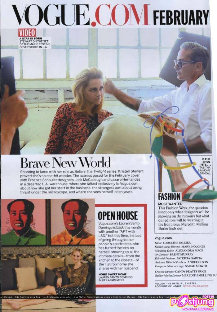 Kristen Stewart  @Vogue [US] February 2011