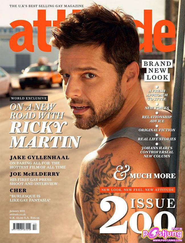 Ricky martin @Attitude [issue 200] January 2011