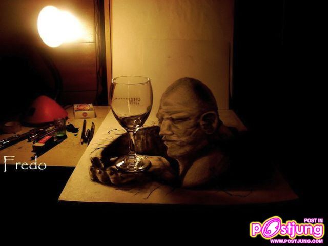 ภาพเขียนดินสอ 3 มิติ