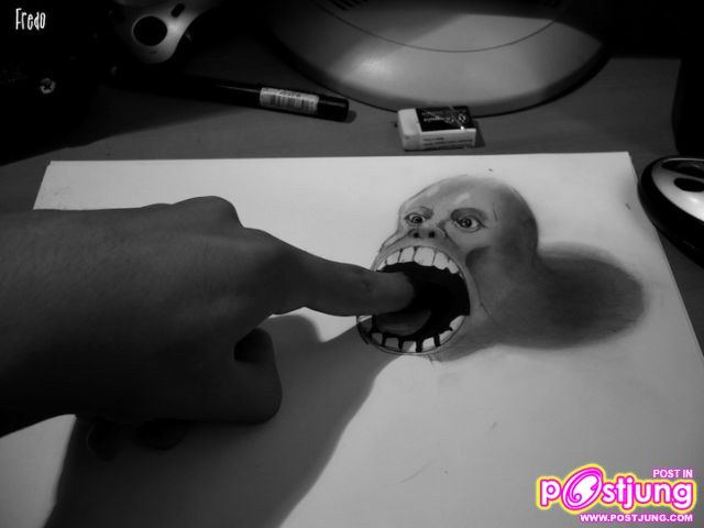 ภาพเขียนดินสอ 3 มิติ