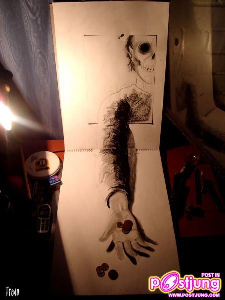 ภาพเขียนดินสอ 3 มิติ