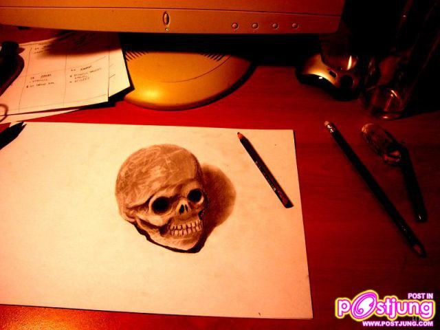 ภาพเขียนดินสอ 3 มิติ