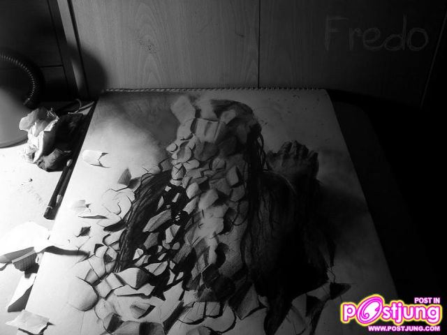 ภาพเขียนดินสอ 3 มิติ