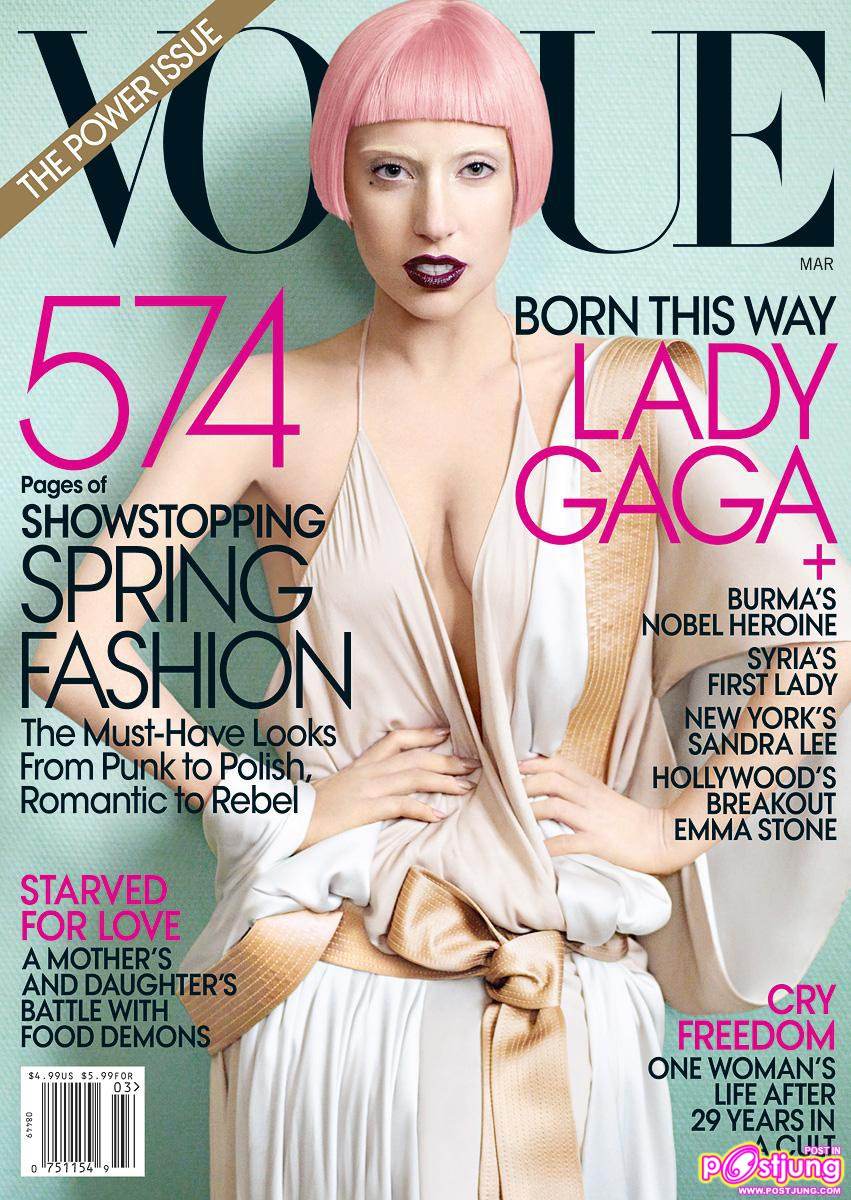 LADY GAGA @VOGUE U.S. March 2011