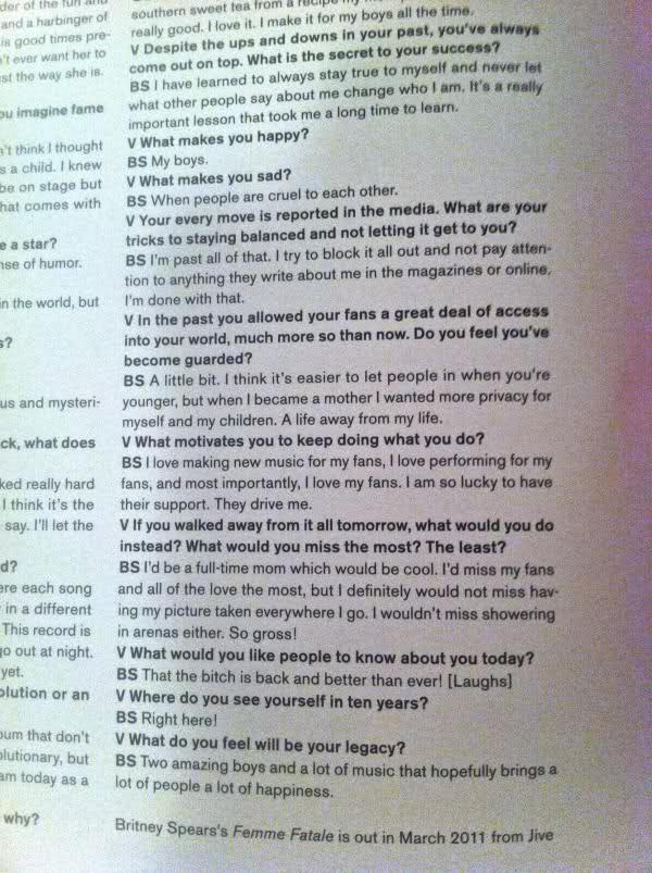 แปลบทสัมภาษณ์ Britney Spears ล่าสุดจาก V Magazine