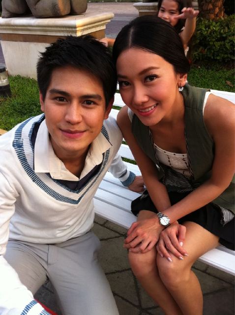 นุ่น วรนุชกับเพื่อนๆดารา ณ กองถ่ายละคร ค่าของคน