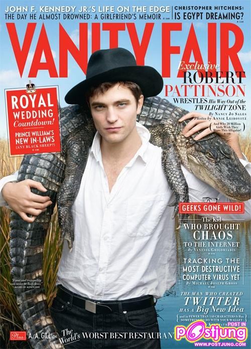 Robert Pattinson Covers on Vanity Fair April 2011