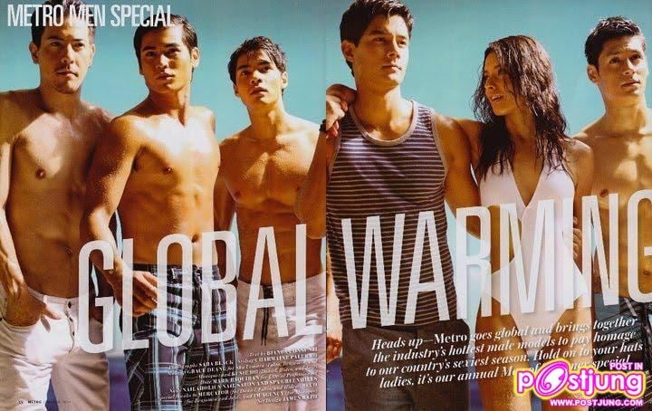 Maja Salvador & hot men of Summer on METRO March 2011 issue
