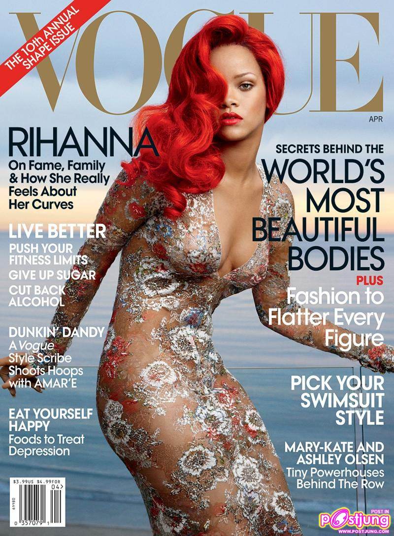 Rihanna [Living Out Loud] @ Vogue April 2011 issue