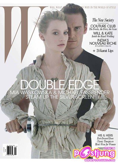 Mia Wasikowska & Michael Fassbender @W mag. April 2011