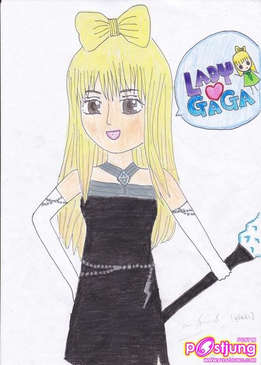 lady gaga & การ์ตูนค้ะ (ฝีมือเด้กไทยค้ะ)